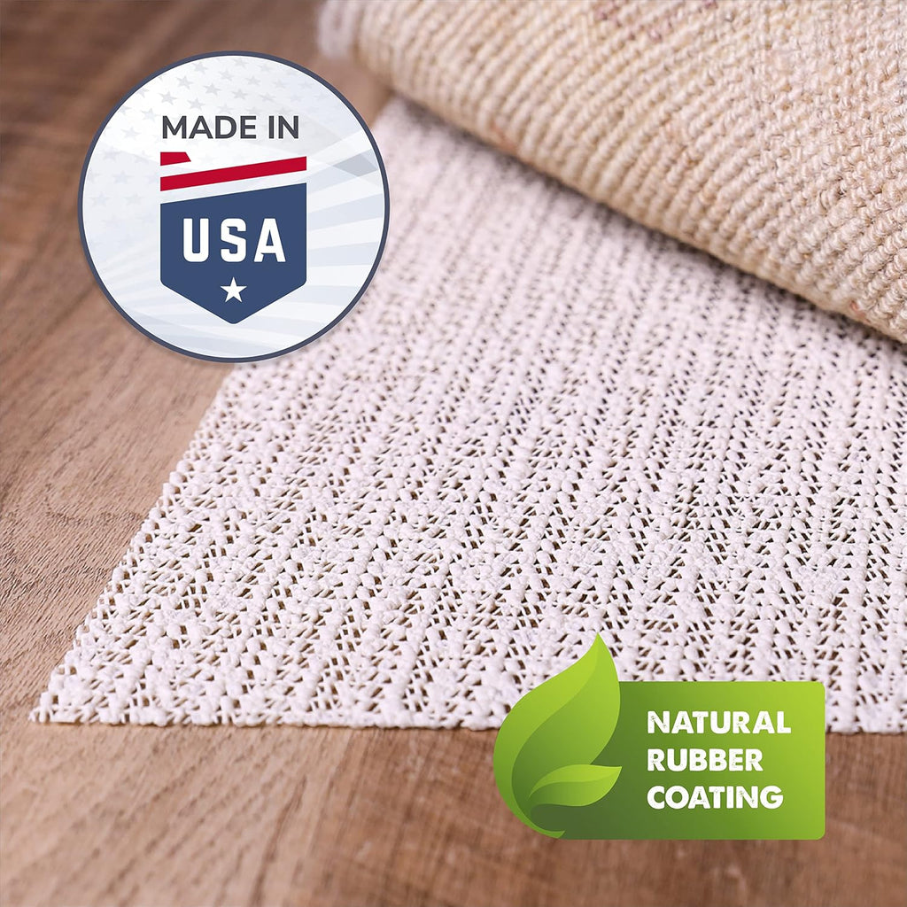 Rug Grip Low-Profile Non-Slip Rug Pad for Area Rugs and Runner Rugs, Rug Pad for Hardwood Floors 2' x 6' - Set of 12
