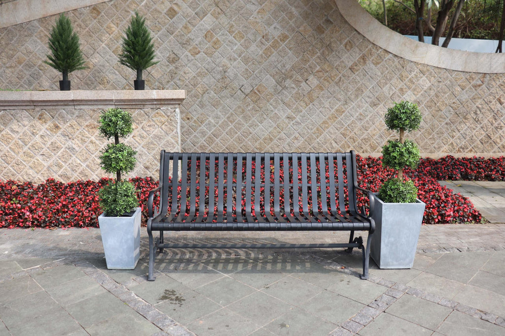 2 Pack 3ft Artificial Outdoor Boxwood Topiary Trees, UV Resistant Triple Ball Shape Fake Plants