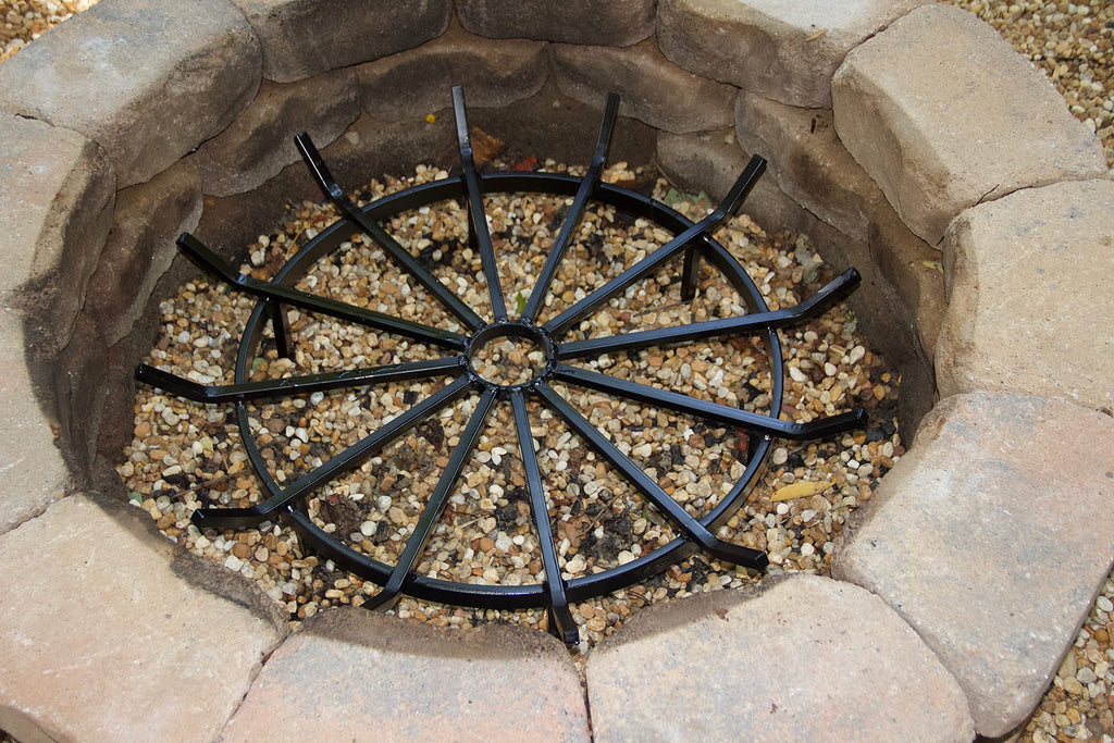 Wagon Wheel Firewood Grate for Fire Pit - Made in the USA (36 Inch)