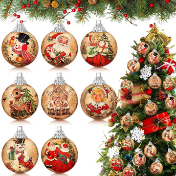 Christmas Tree Ball Ornaments - Set of 16