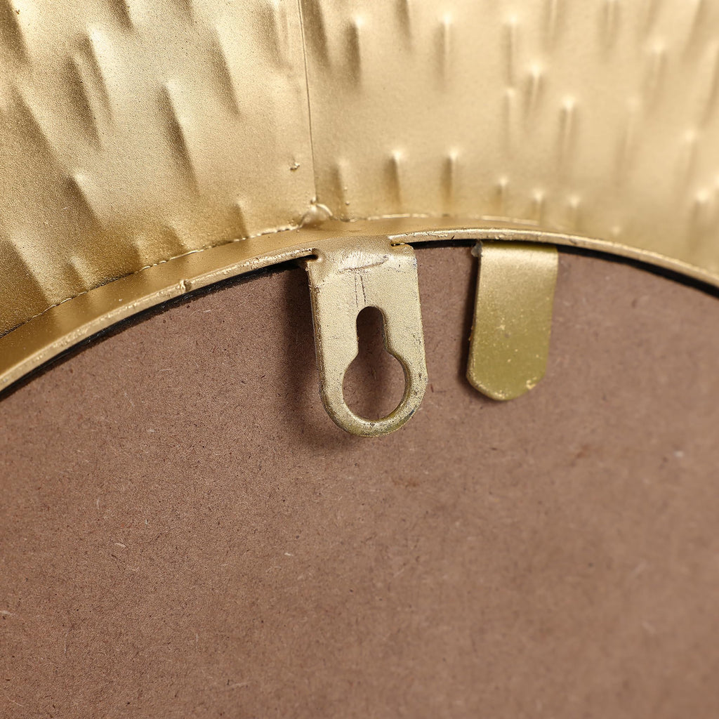 Set of 3 Sunburst Gold Mirrors for Wall Decor
