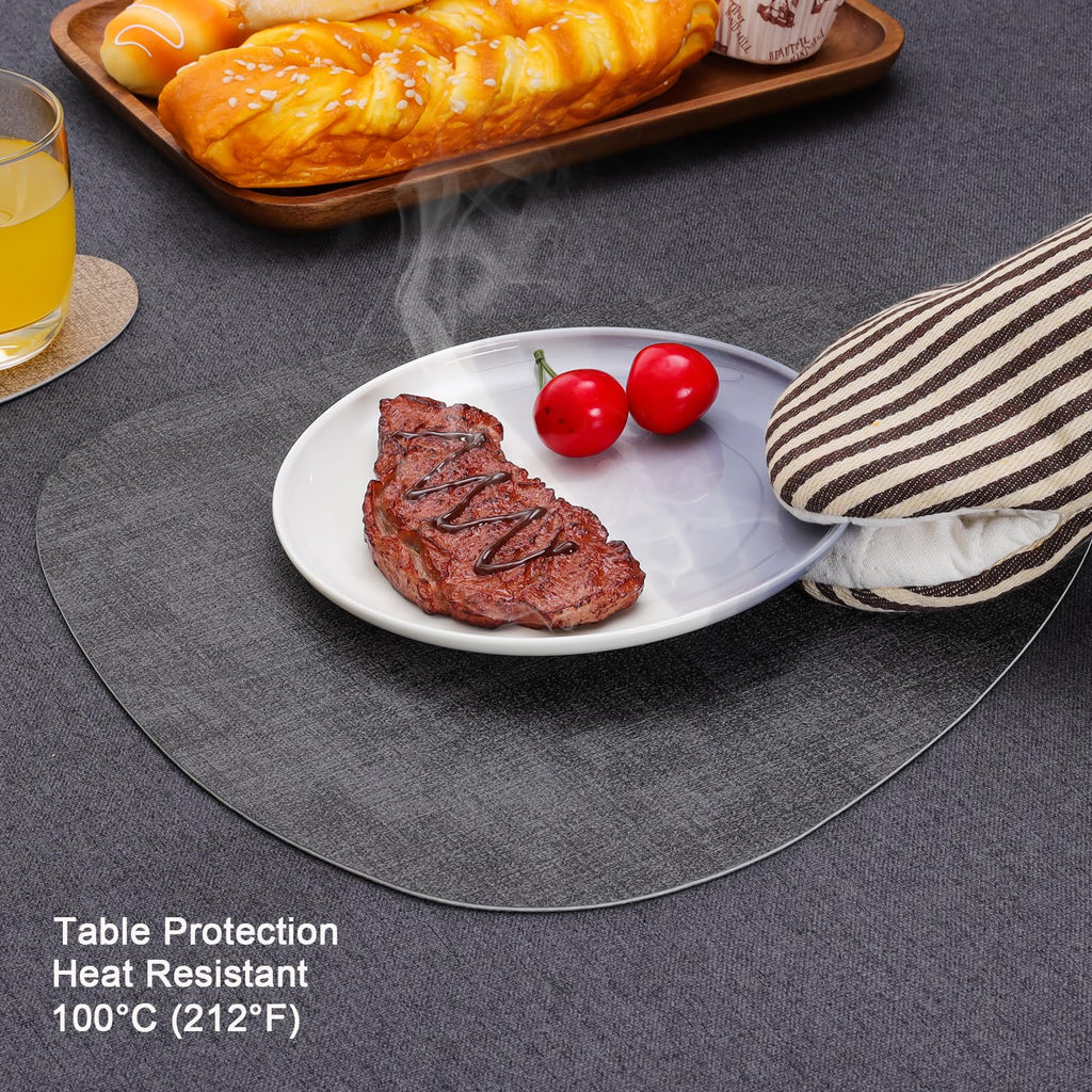 Faux Leather Placemats Set of 4, Dual Sided with Drink Coasters