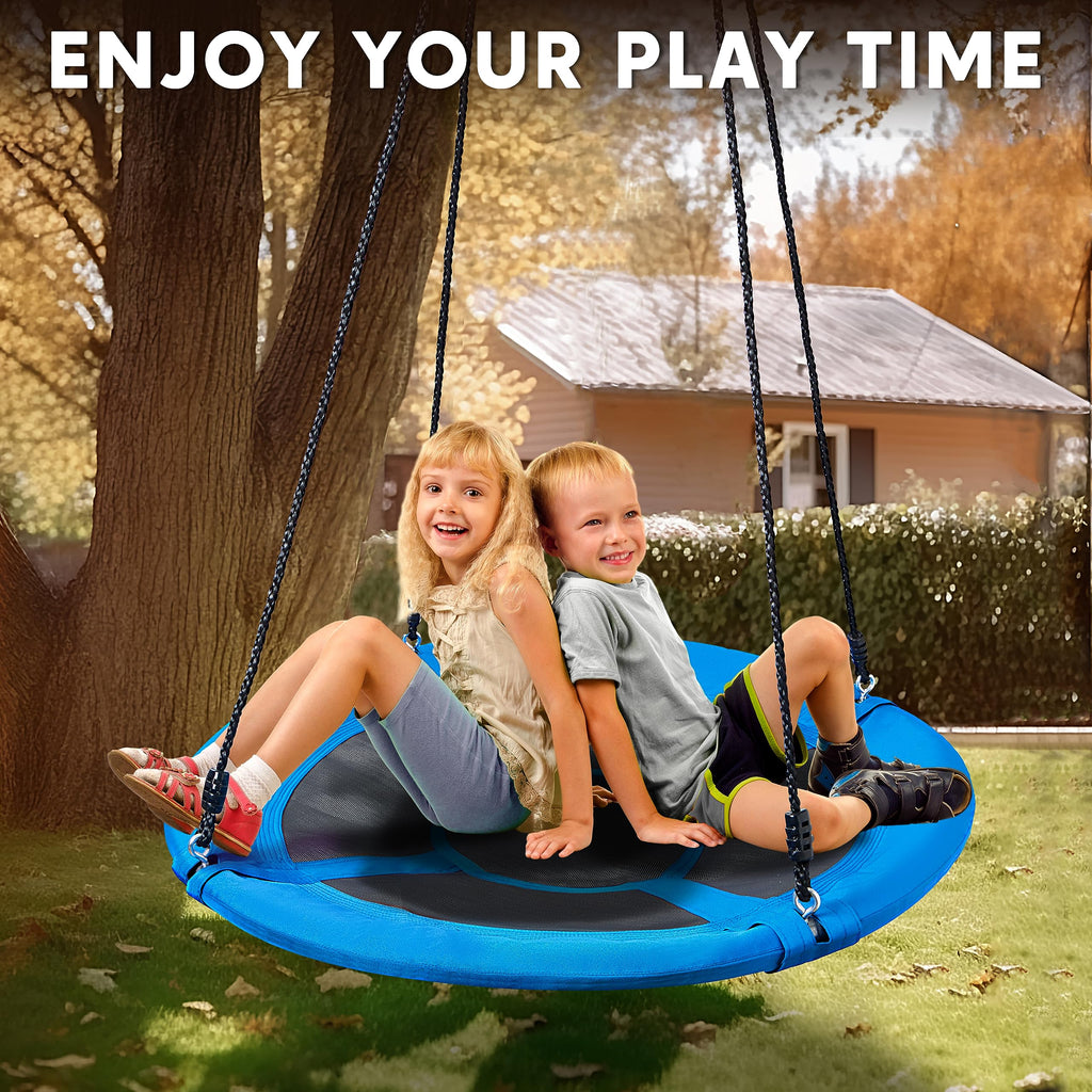 40 inch Saucer Tree Swing 900Lb Weight Capacity, Waterproof Swing Seat for Kids Outdoor with Hanging Straps