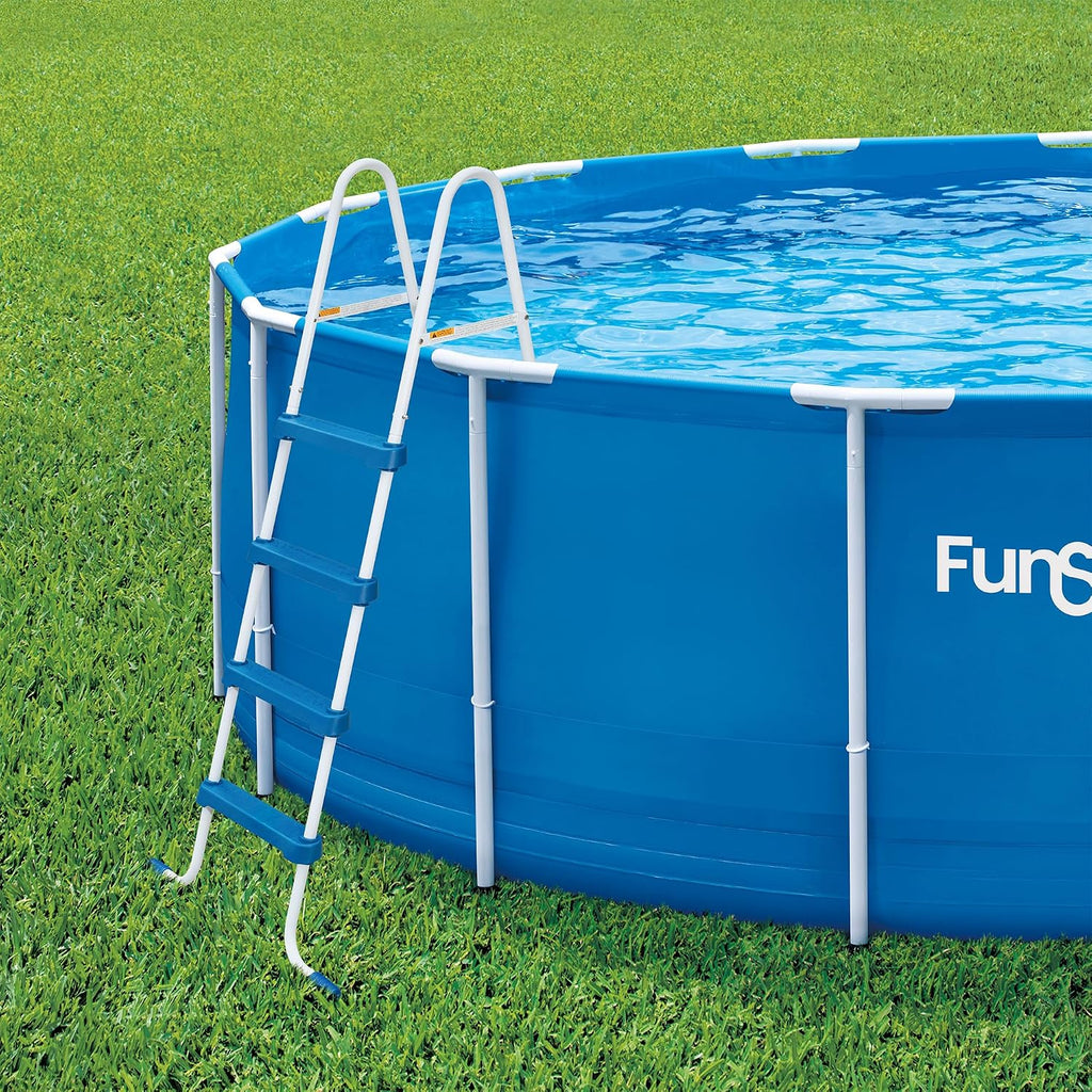 52" SureStep Pool Ladder, for Above Ground Swimming Pools, Blue & White | Lightweight, Removable Ladder with Non-Slip
