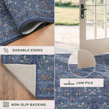 Vintage Dark Blue 3x5 Area Rugs