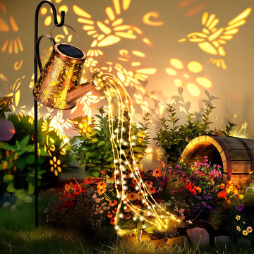 Solar Watering Can Lantern for Outside, Hanging Gift