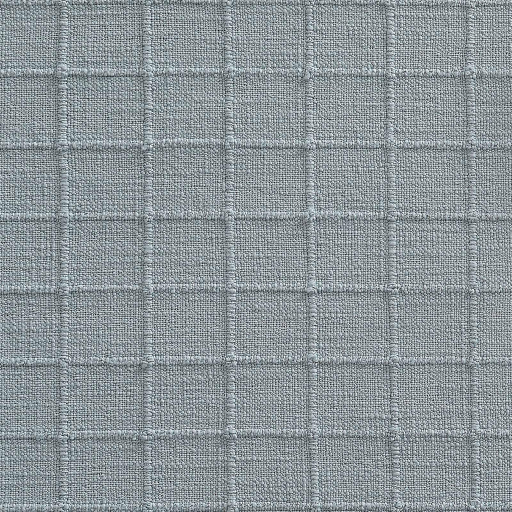 Artisanal Grid Decorative Linen Placemats Set of 4, Chambray