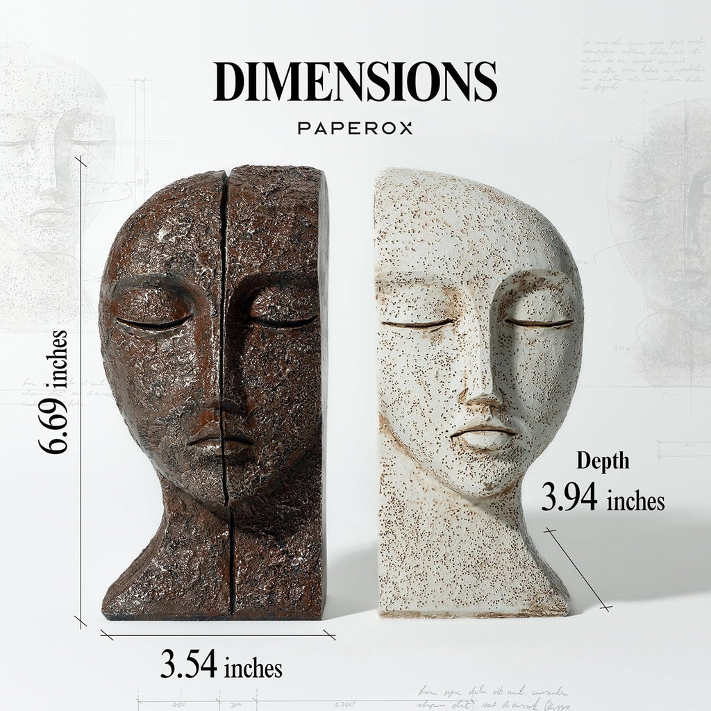 Heavy Duty Bookends for Heavy Books, Book Ends for Shelves, Unique Decorative Book Ends, Aesthetic Bookshelf Decor