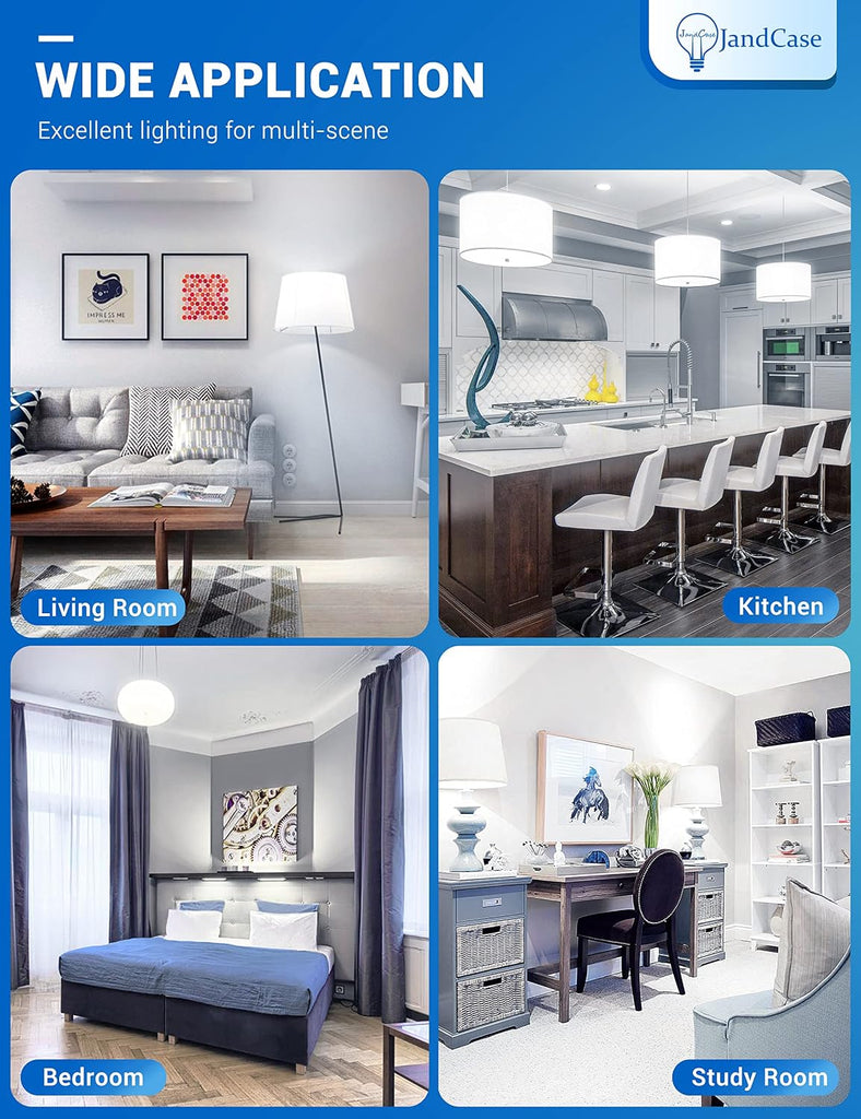 G25 LED Vanity Light Bulbs, Dimmable Globe, 5W(60W Equivalent), E26 Base, CRI 80, Daylight White 5000K, 500LM, UL