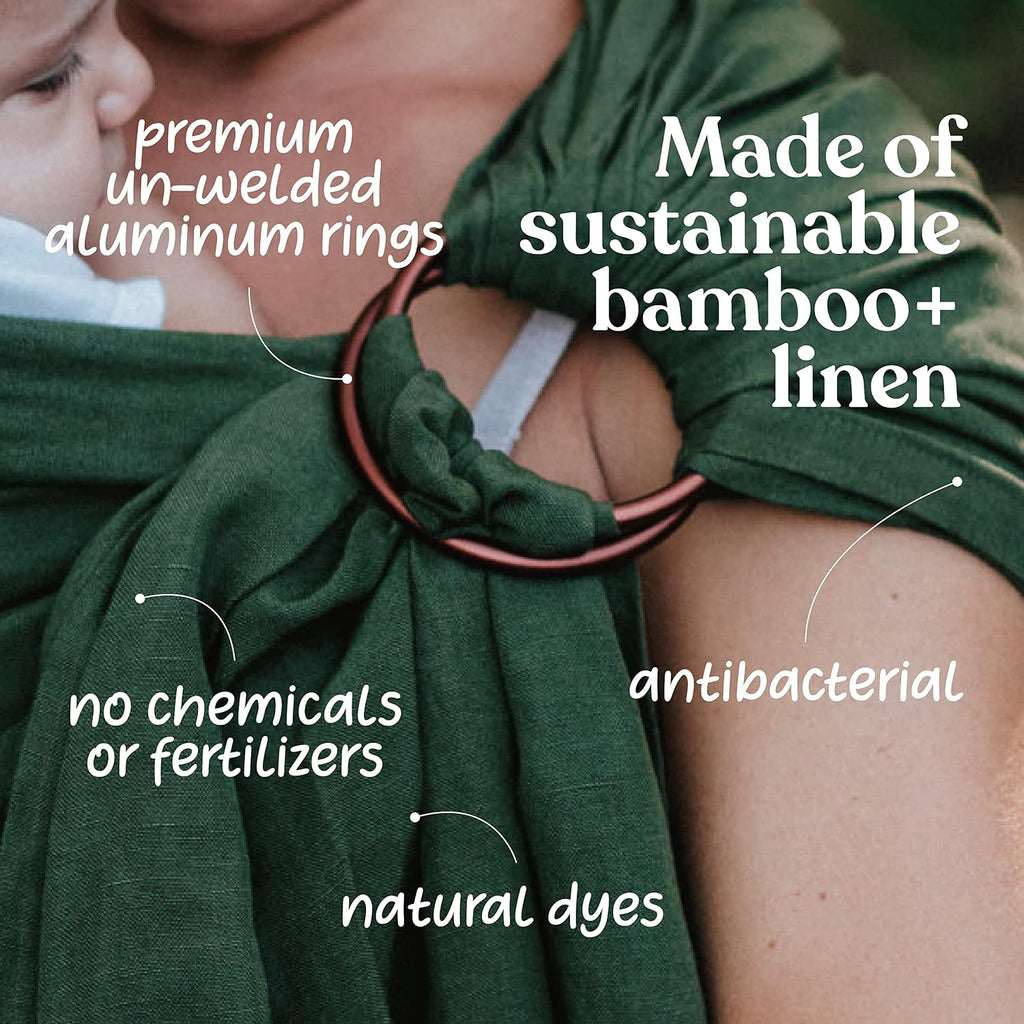 Luxury Ring Sling Baby Carrier, Soft Linen Blend Baby Sling, Baby Wrap, Wear Your Little One Close to Your Heart