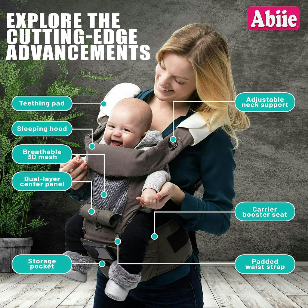Huggs in-1 Baby Carrier with Hip Seat - Ergonomic M-Position