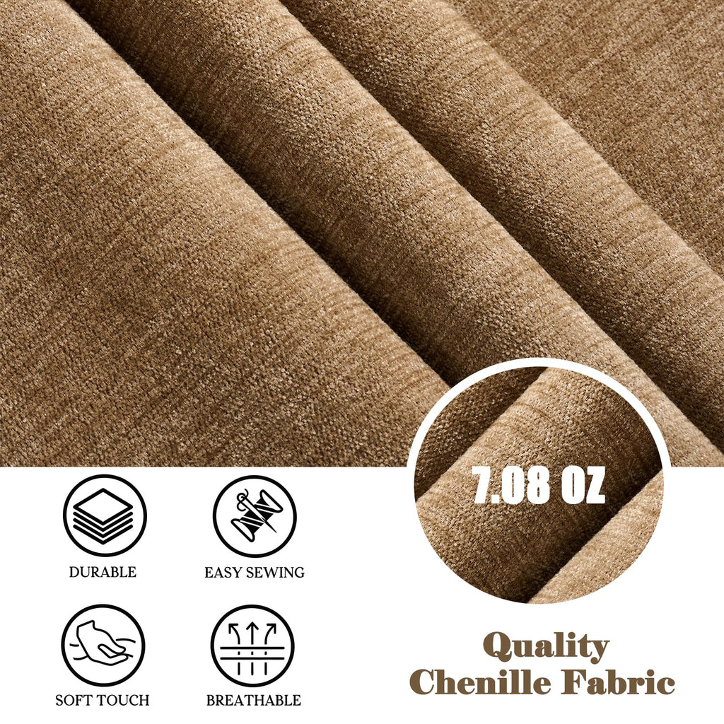 Chenille Fabric by the Yard 59" W Upholstery Material DIY(1 Yard)