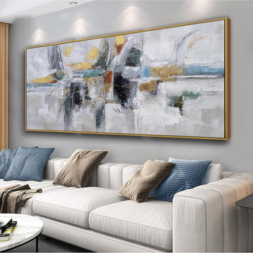 Framed Large Wall Art Decor Abstract Wall Art Decor | White Canvas Wall Art Bathroom Office Kitchen Wall