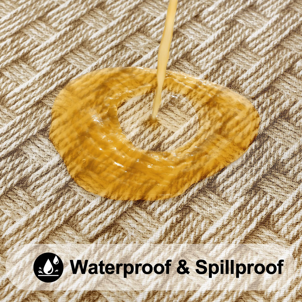 Fall Square Table Cloth, Plastic Table Cover for 3.5FT Tables