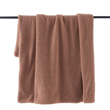 Teddy Dusty Rose 50x60 inch Boucle Throw Blanket