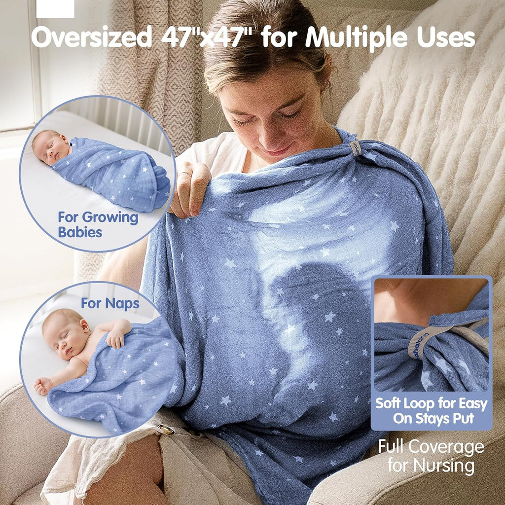 Muslin Swaddle Blankets Receiving Blanket for Newborn Boys
