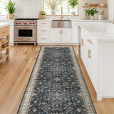 Dark Washable Long Runners for Hallways, 2'6"x8' Wide Kitchen Runner Rug, Entryway Indoor Rug, Non S
