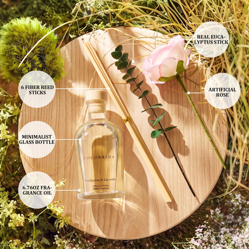 Reed Diffuser Eucalyptus Lavender Scent 6.76 fl oz Home Fragrance