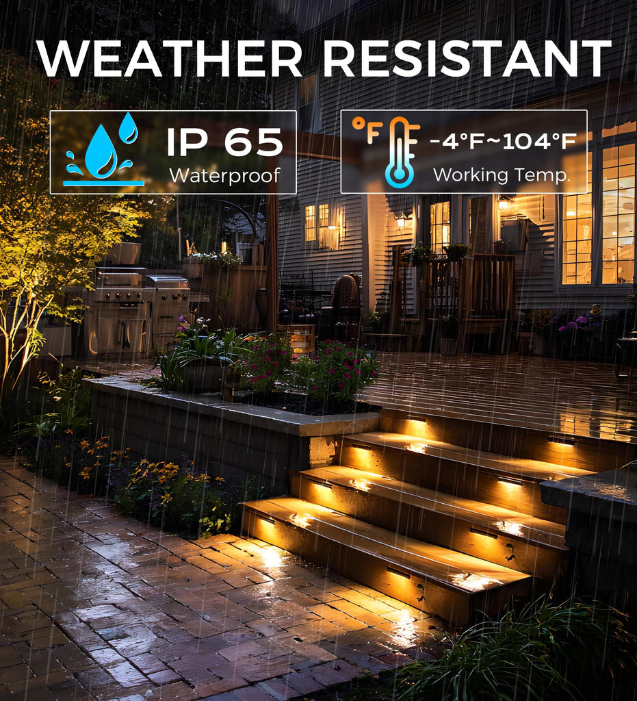 6 Pack] 12 Inch VAC/DC Low Voltage Hardscape Lighting Paver Light, Retaining Wall Lights Outdoor, IP65