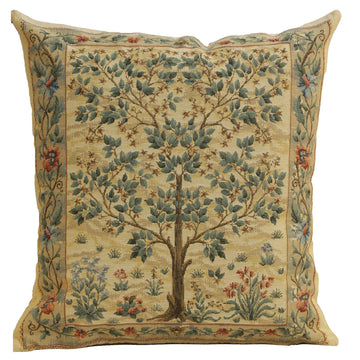 William Morris Tree of Life Light Tapestry Throw Pillow Cover 18 x 18 in