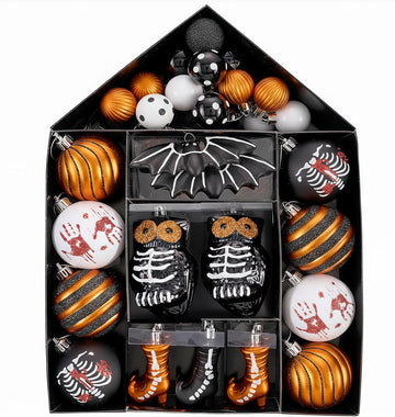 Halloween Ornaments Shatterproof Tree Decoration Indoor - Set of 40