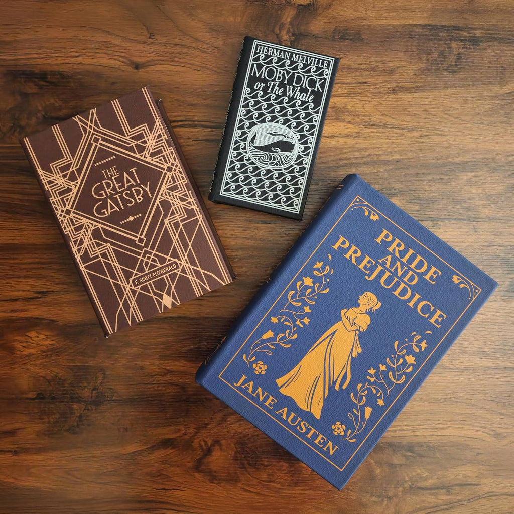 Classic Literature Nesting Hidden Secret Book Set of 3 - Faux Book Decor Storage with Magnetic Closure - Vintage
