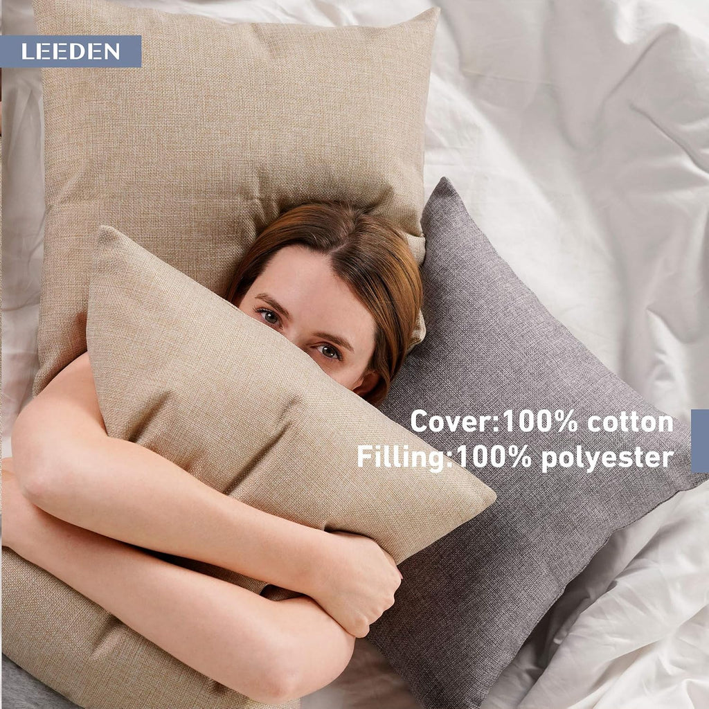 22x22 Throw Pillow Inserts-100% Cotton Cover - Set of 2