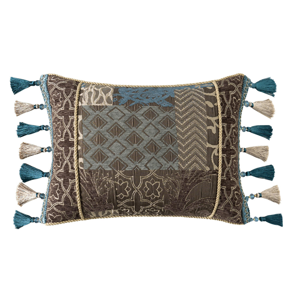 9-Piece Vintage Jacquard Comforter Set Queen, Blue