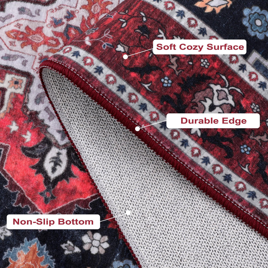 2x12ft Long Non-Slip Back Washable Runner Rugs s Bedside