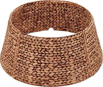 Rattan Christmas Tree Collar, Brown Wash, 42 inch