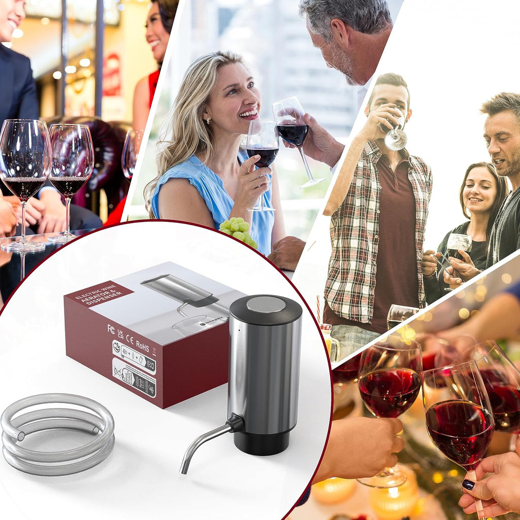 Wine Aerator Electric Wine Decanter Automatic Wine Aerator, Wine Dispenser withUSB TYPE-C Rechargeable for Wine