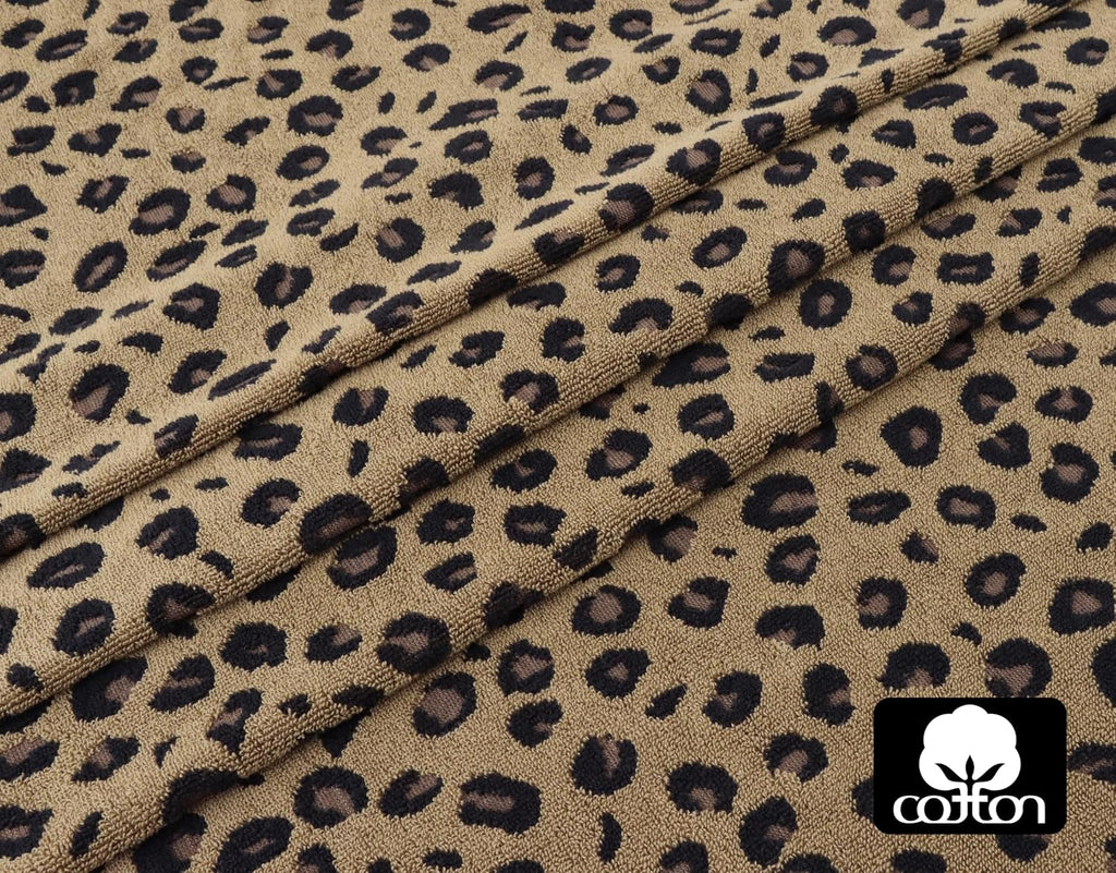 Oversized Bath Sheet - 2 Pack 100% Cotton Animal Print Towels | Extra Large 35 x 84 Leopard Cheetah Africa Safari 500