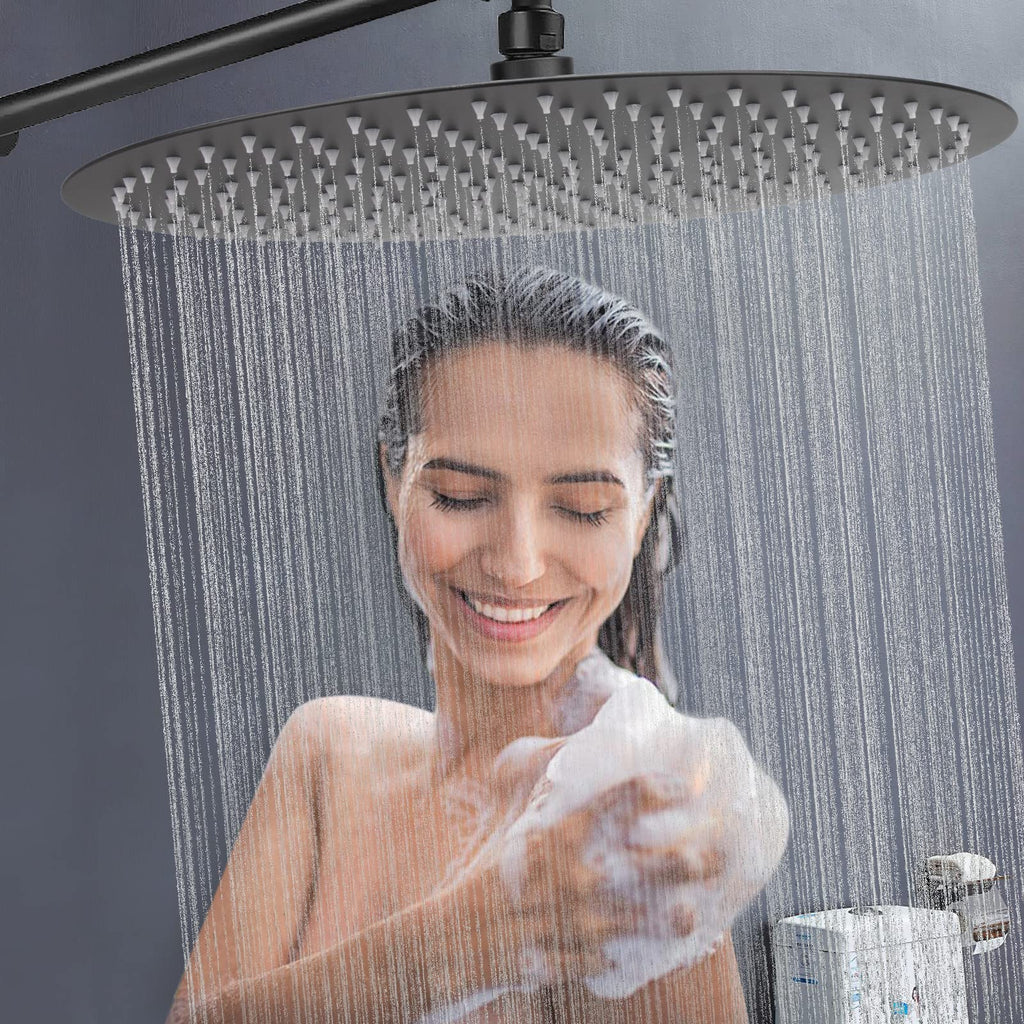 Rain Shower Head, Ultra-Thin Design-Pressure Boosting, Awesome Some Experience, High Flow Stainless Steel Rainfall