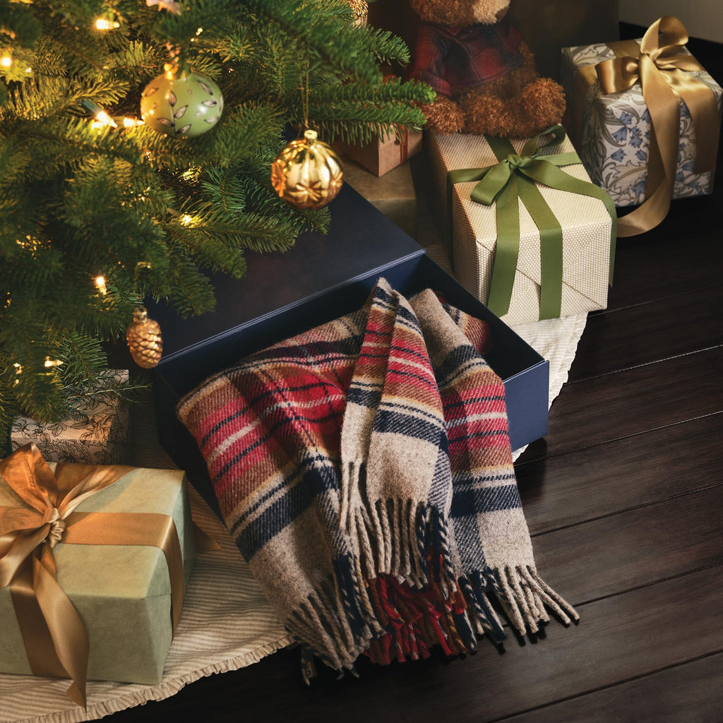 Motor Robe, Wool Camping Blanket with Leather Carrier