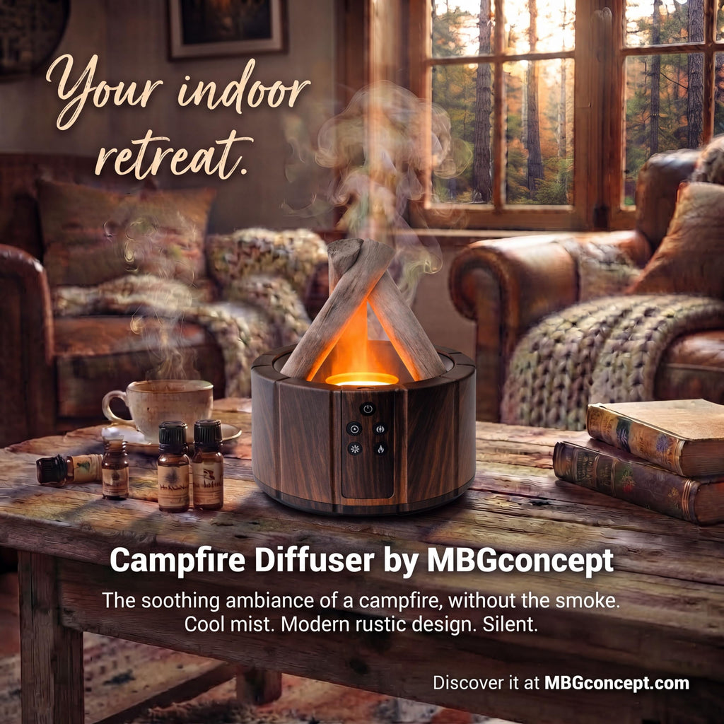 Campfire Flame Diffuser Aroma Essential Oil 250ml Humidifier Remote Control