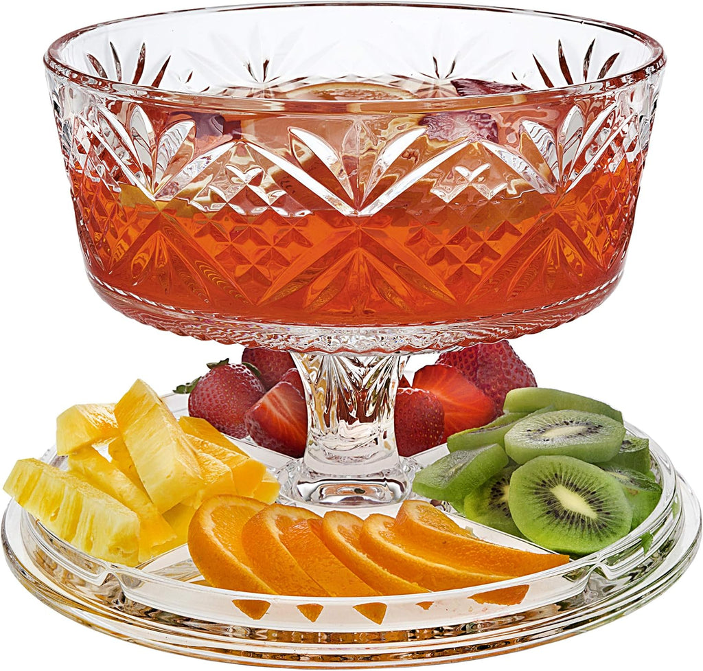 4 in 1 Cake Stand, Cake Platter and Serving Plate Platter with Dome Cover, for Pastries, Desserts & More