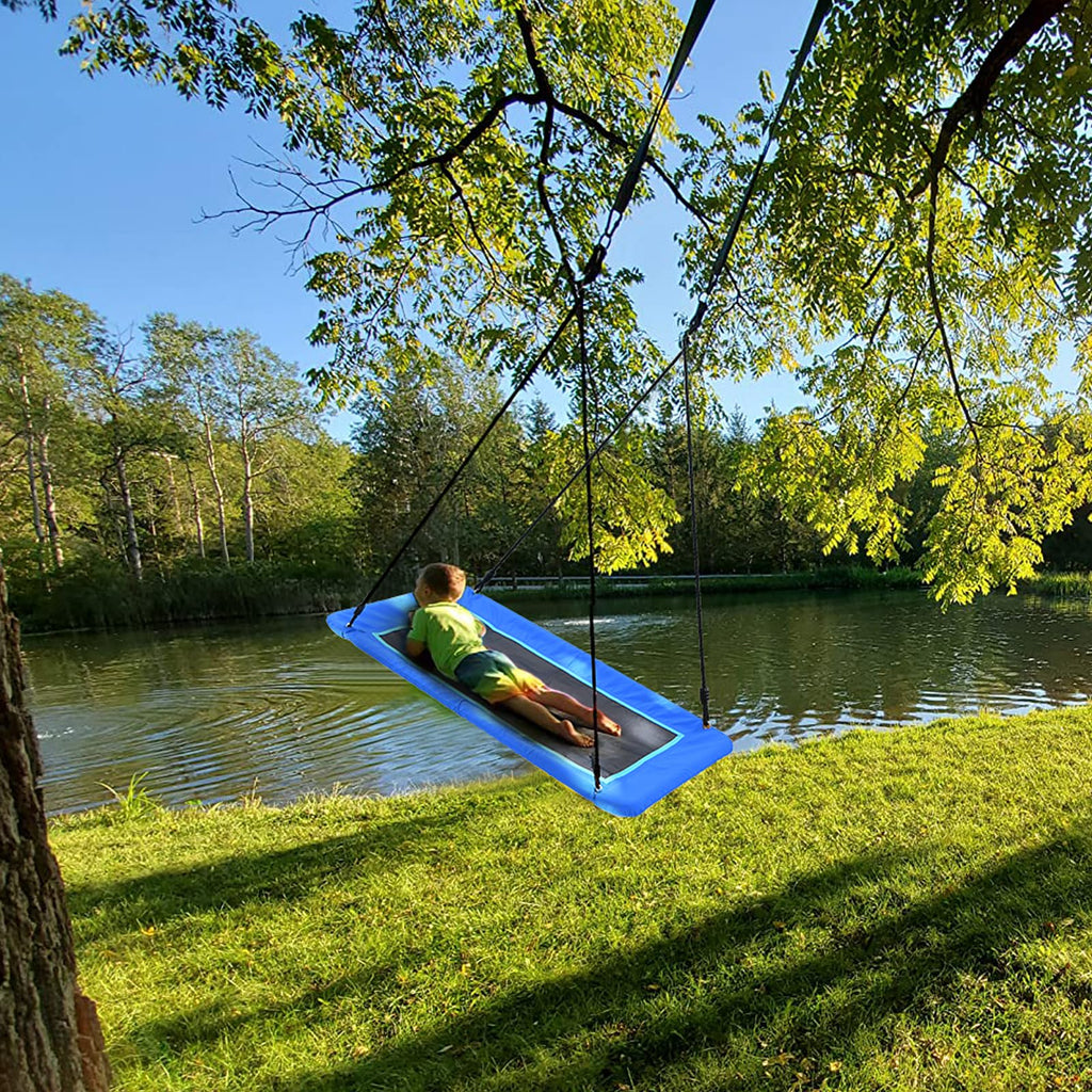 700lbs 60" Large Rectangle Platform Tree Swing for Kids & Adults