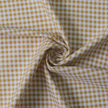 Gingham Cotton Fabric Cut By The Yard, Checkered Plaid Vintage Fabric for DIY, Handmade and Sewing (Sand, 3 Yard)