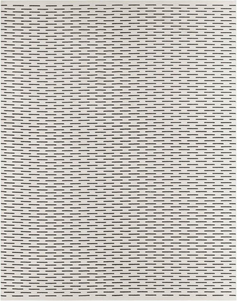 Home Nordic Ivory Black Area Rug - Easy Clean, Non Shedding, Bed Room, Living Room, Dining Room, Kitchen (8'