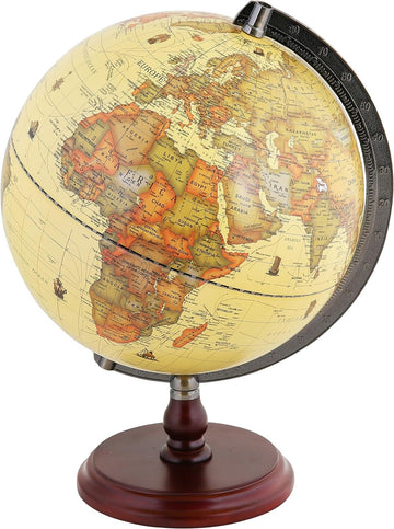 10 Inches Antique World Globe Rotating Vintage Color Modern Map