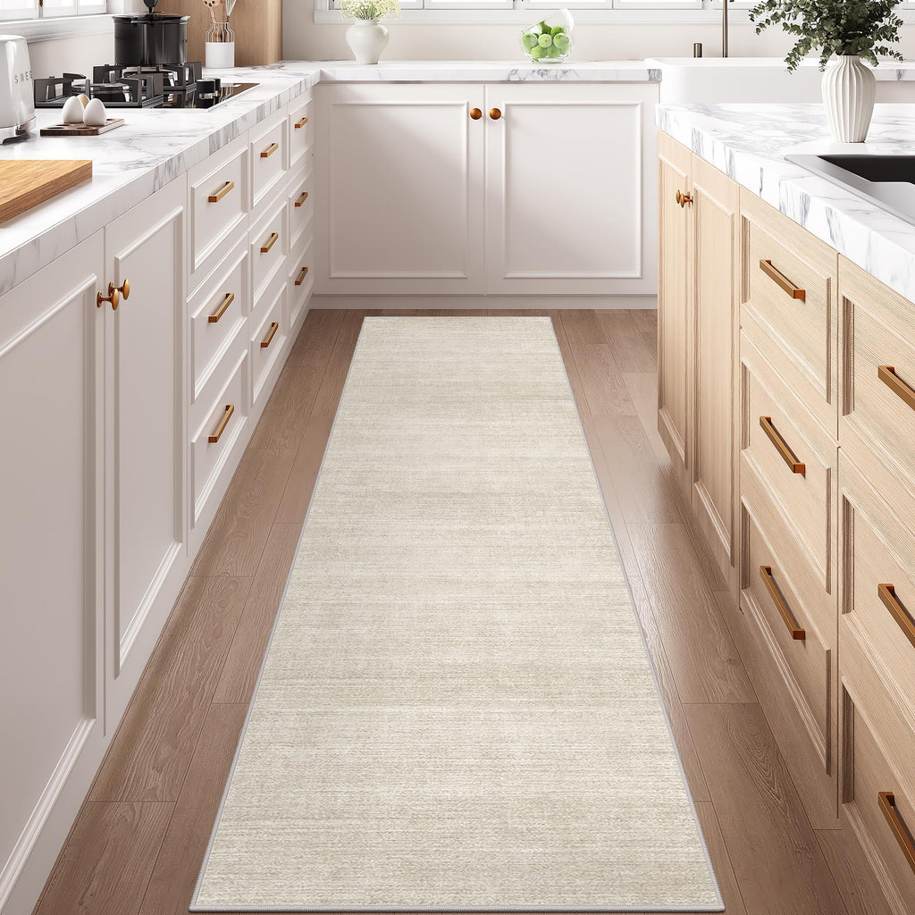 3x8 Runner Rug Non Slip, Washable Rug Runners s, Beige