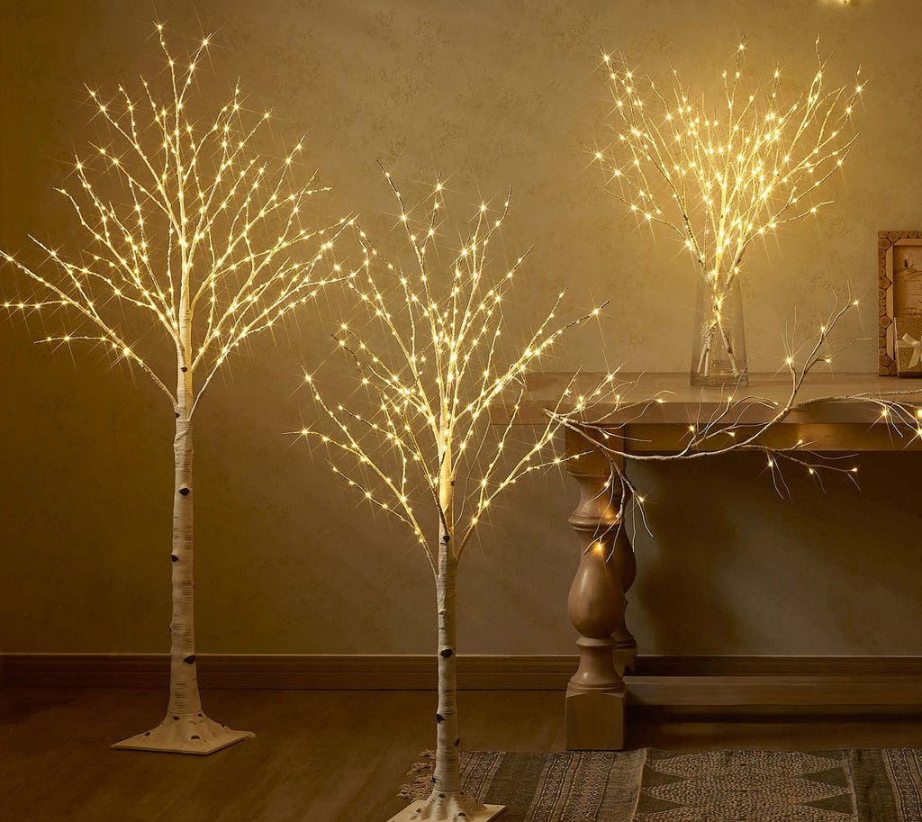 Lighted Birch Tree Plug in 330 Fairy Lights 6FT, Twig Tree with Lights for Indoor Outdoor Home Room Porch Christmas