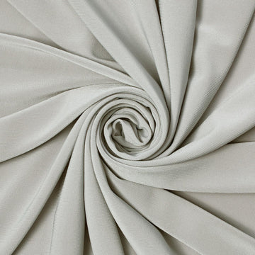 ITY Fabric Polyester Knit Jersey 2 Way Spandex Stretch 58" Wide by The Yard (10 Yard, Silver)