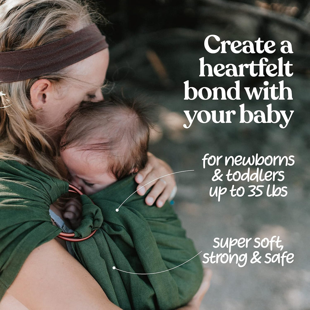 Luxury Ring Sling Baby Carrier, Soft Linen Blend Baby Sling, Baby Wrap, Wear Your Little One Close to Your Heart