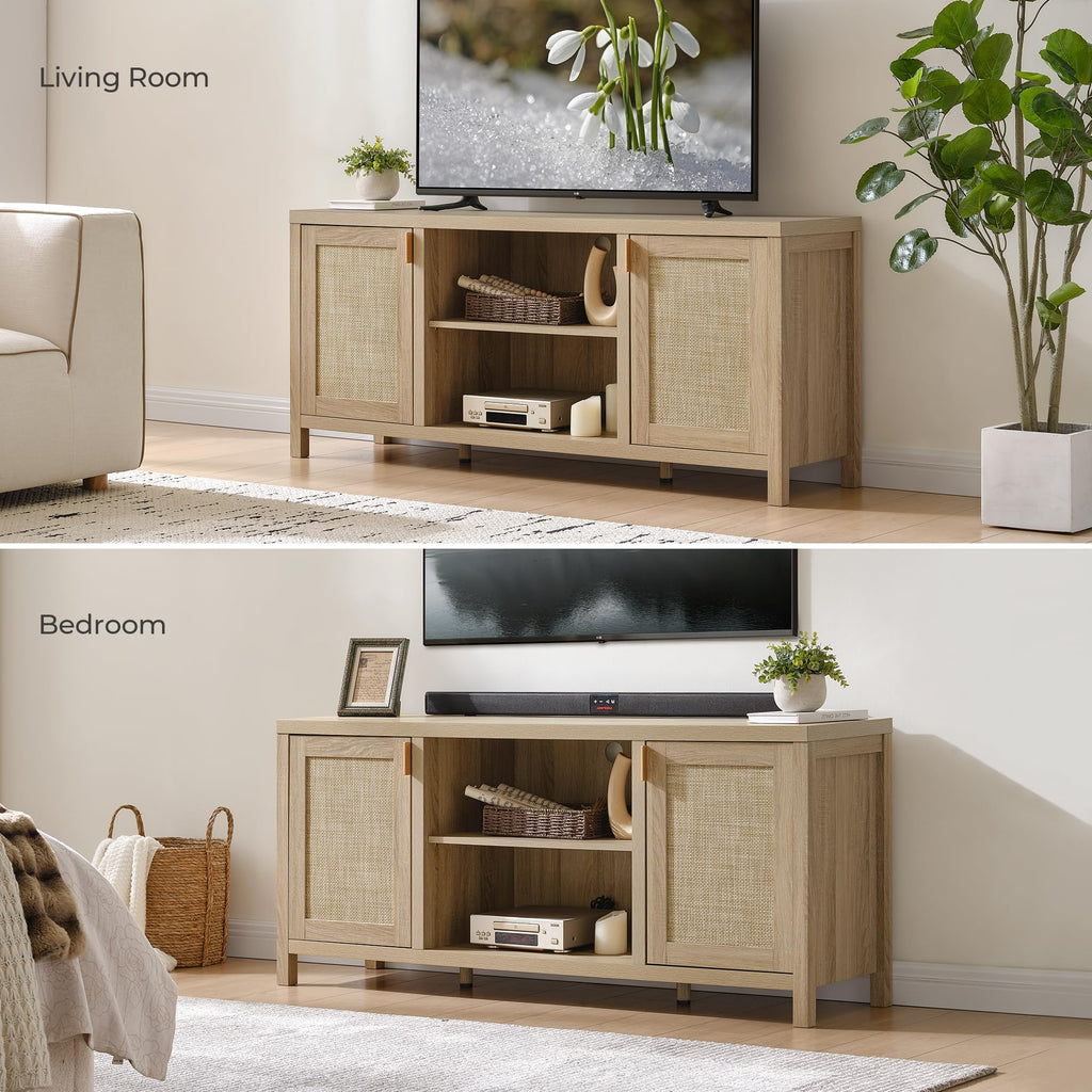 Rattan TV Stand 26" Tall TV Console