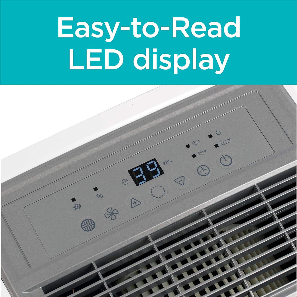 30-Pint Dehumidifier | Portable Dehumidifiers for Home | Energy Star Safe | Quiet Dehum | In Room Dehumidifying