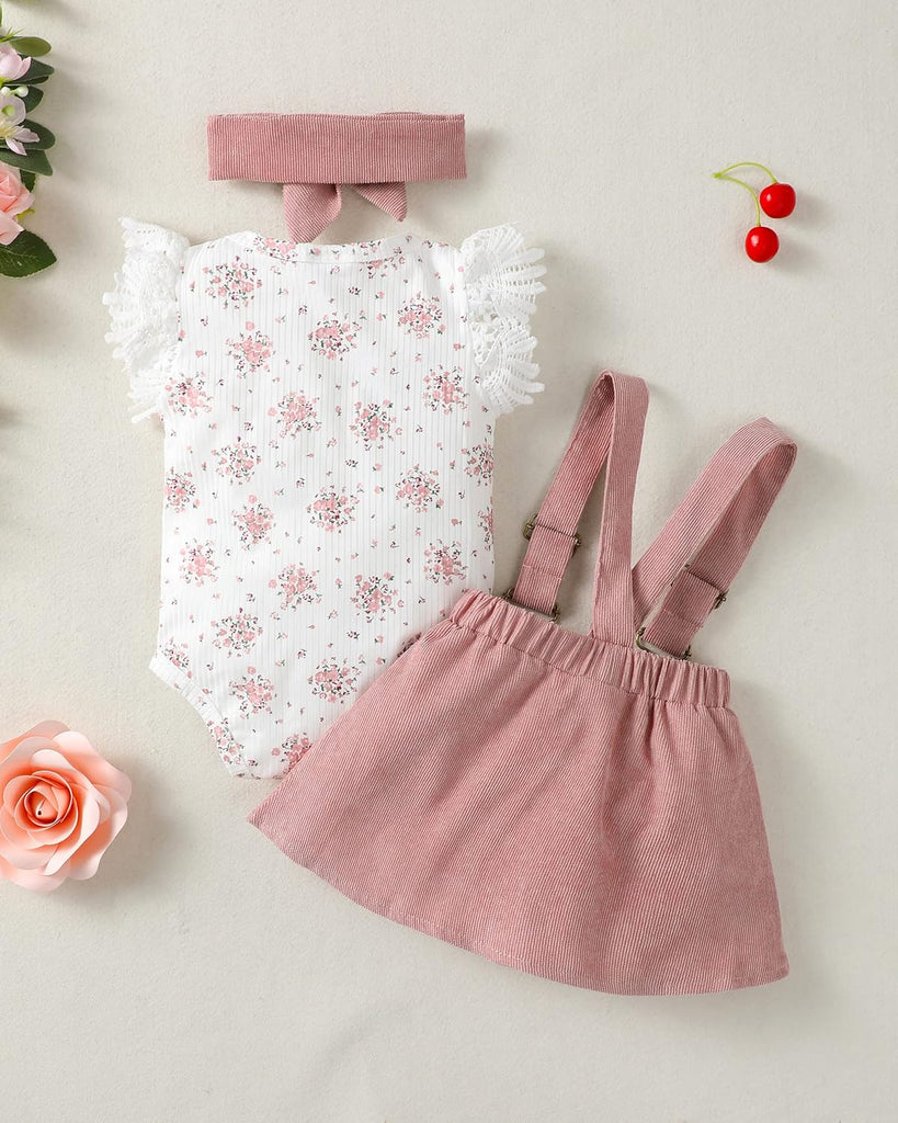 Newborn Baby Girl Clothes Dresses Outfits Gifts Romper Top Overalls Dress Suspender Skirt Sets for Infant Girls