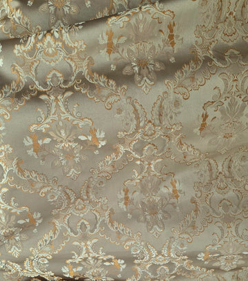Vintage Damask Upholstery Fabric, Floral Pattern, Traditional Victorian Design, 54" Wide, Sold by Yard (Sage)