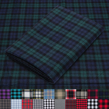 Textiles 1 Yard Bolt Blue & Green Blackwatch Plaid Flannel Fabric