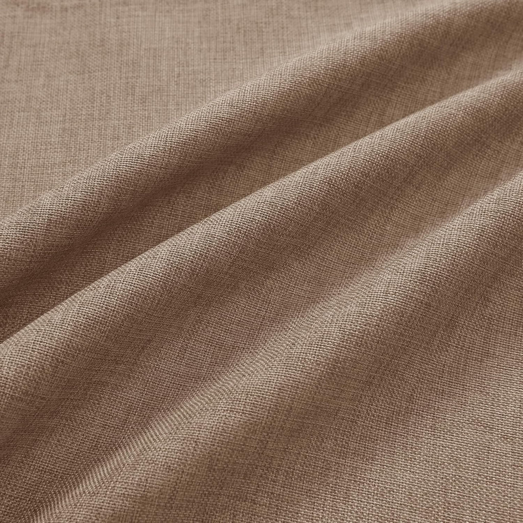 Faux Linen Window Valance - Khaki Light Filtering Rod Pocket Farmhouse Valances , 42x12 Inch, 1 Panel